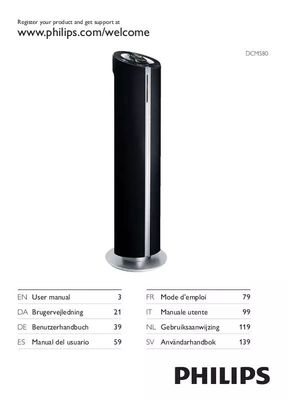 Mode d'emploi PHILIPS DCM580