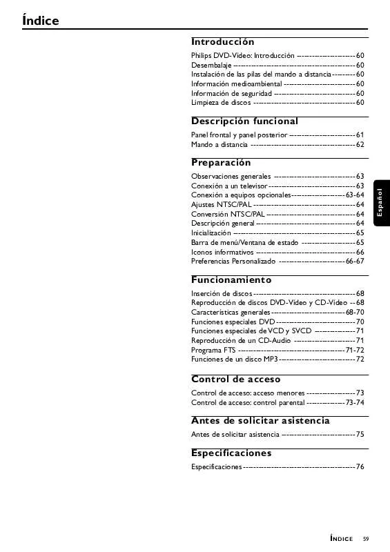 Mode d'emploi PHILIPS DVD622-001