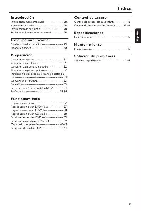 Mode d'emploi PHILIPS DVD633