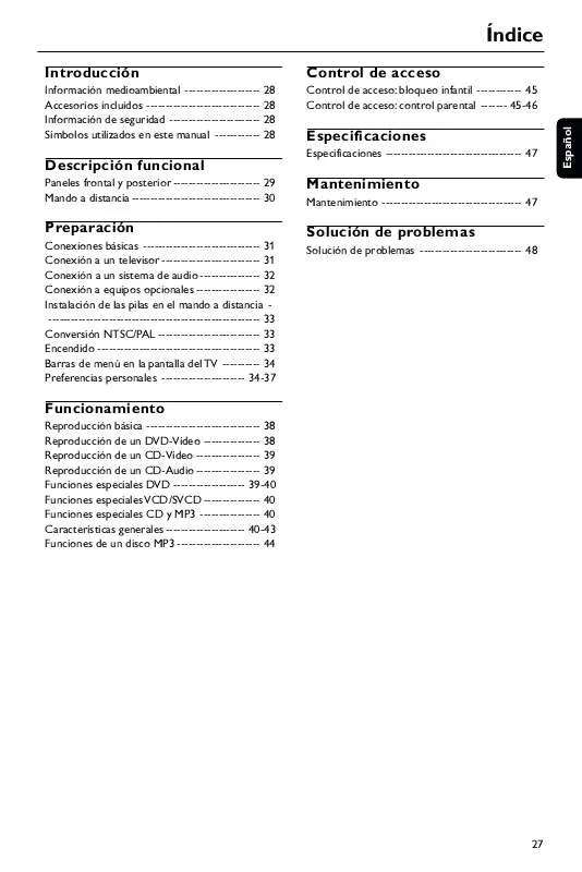 Mode d'emploi PHILIPS DVD723