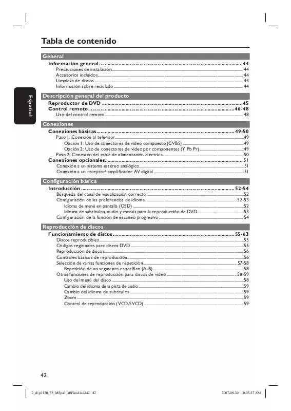 Mode d'emploi PHILIPS DVP1120