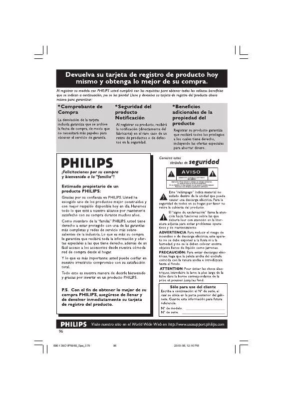 Mode d'emploi PHILIPS DVP5965K