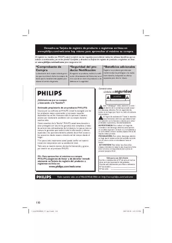 Mode d'emploi PHILIPS DVP5982