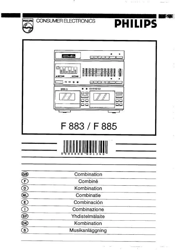 Mode d'emploi PHILIPS F883