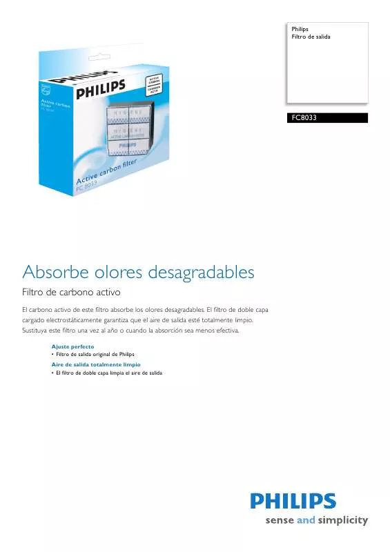 Mode d'emploi PHILIPS FC 8033