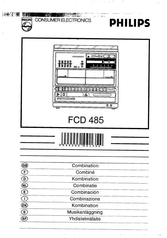 Mode d'emploi PHILIPS FCD485