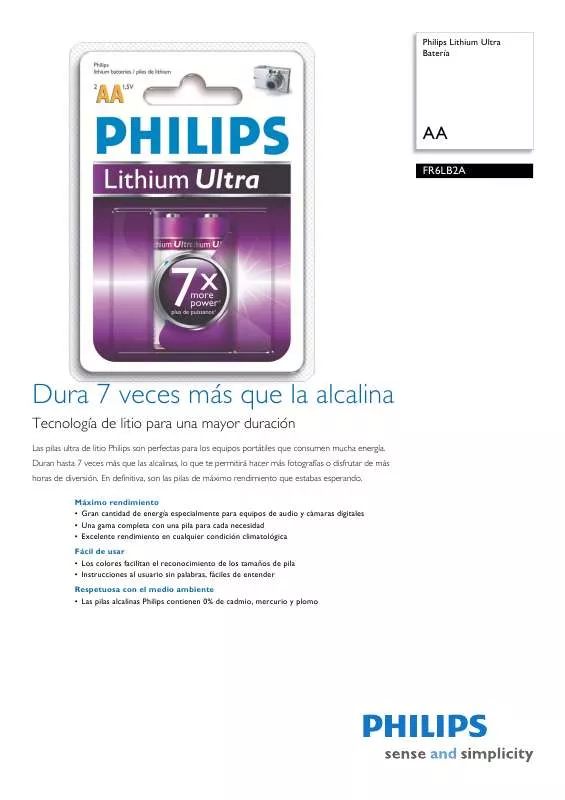 Mode d'emploi PHILIPS FR6LB2A