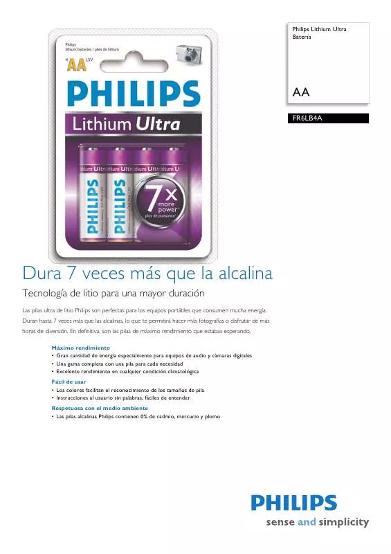 Mode d'emploi PHILIPS FR6LB4A