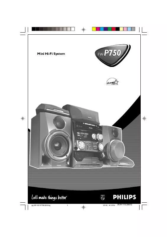 Mode d'emploi PHILIPS FW-P750