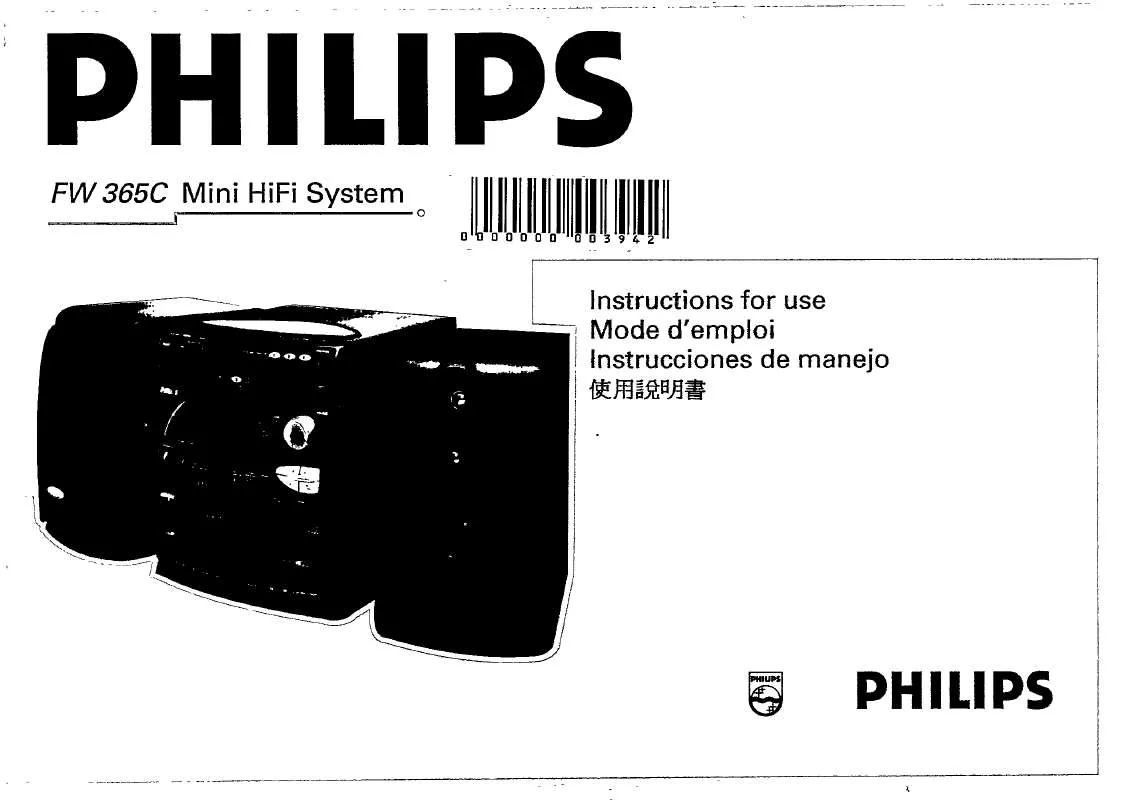 Mode d'emploi PHILIPS FW365C