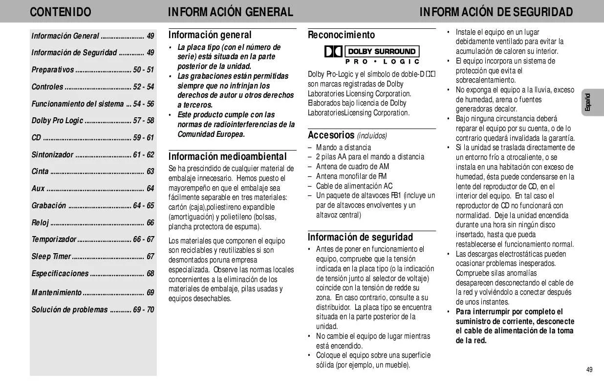 Mode d'emploi PHILIPS FW748P