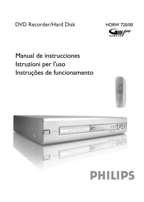 Mode d'emploi PHILIPS HDRW720