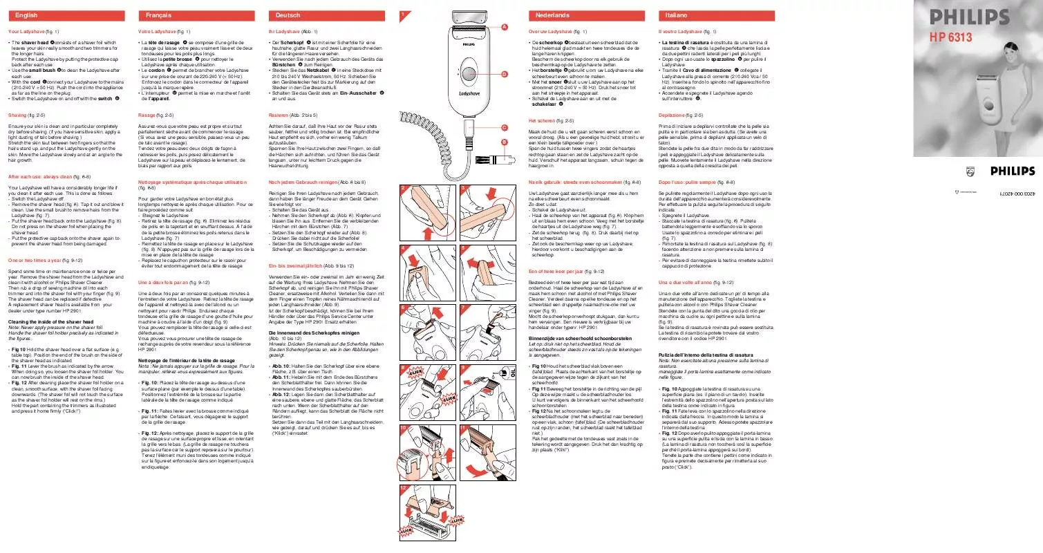 Mode d'emploi PHILIPS HP6313