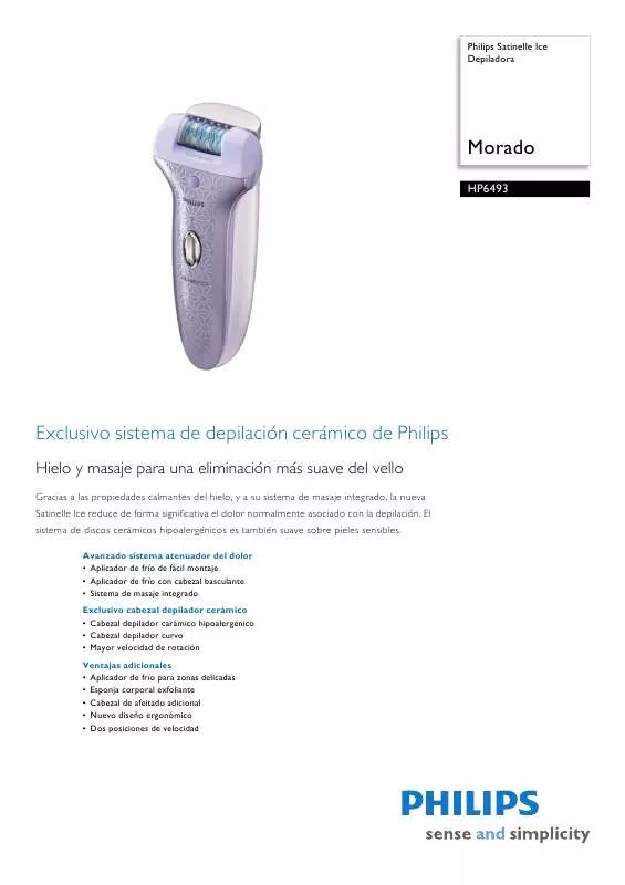 Mode d'emploi PHILIPS HP 6493