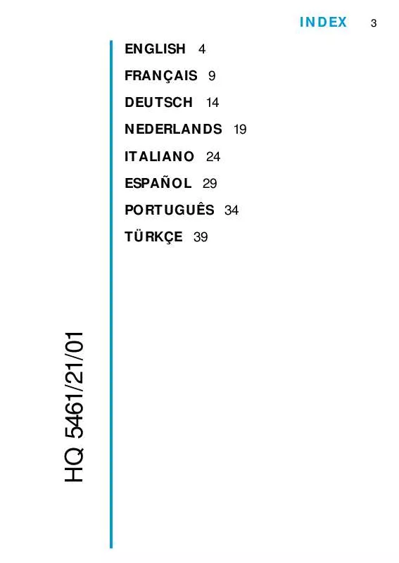 Mode d'emploi PHILIPS HQ5401