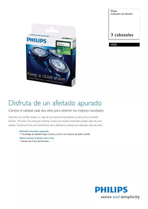 Mode d'emploi PHILIPS HQ6