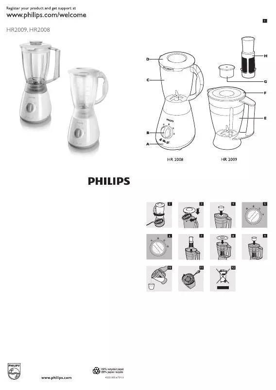 Mode d'emploi PHILIPS HR-2008