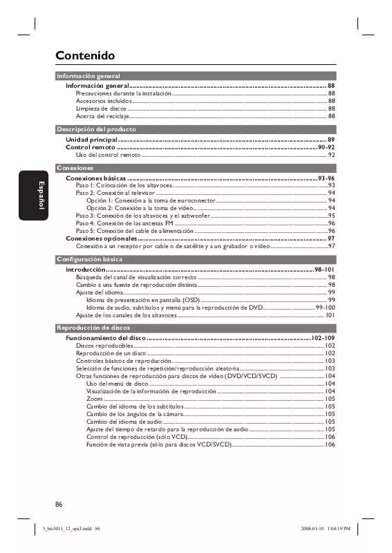 Mode d'emploi PHILIPS HTS3011