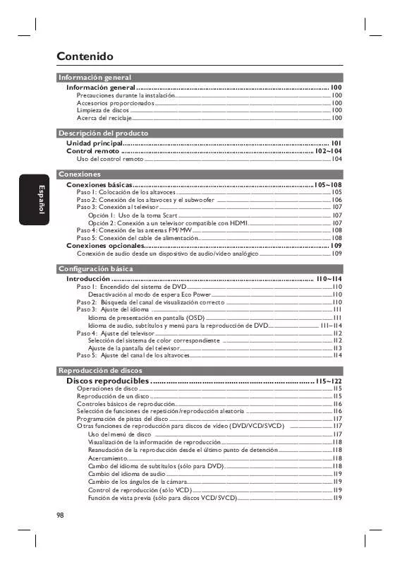 Mode d'emploi PHILIPS HTS3115