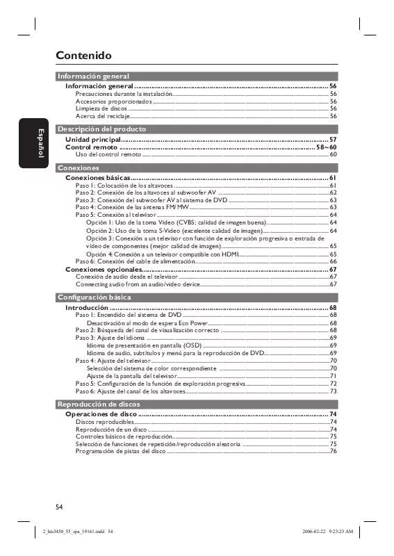 Mode d'emploi PHILIPS HTS3450