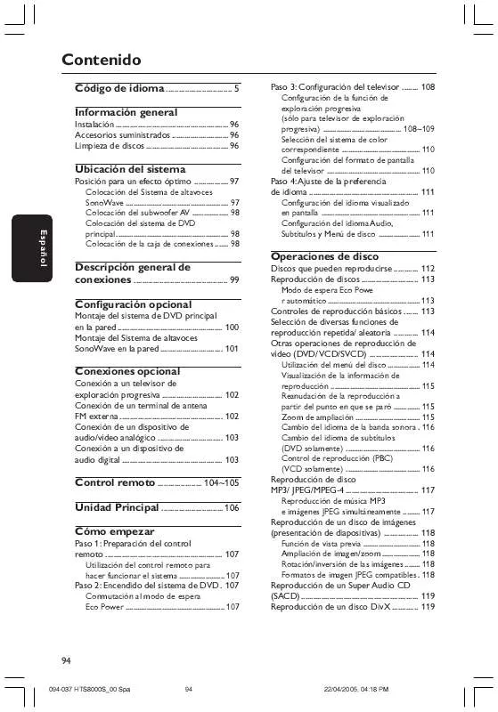 Mode d'emploi PHILIPS HTS8000S