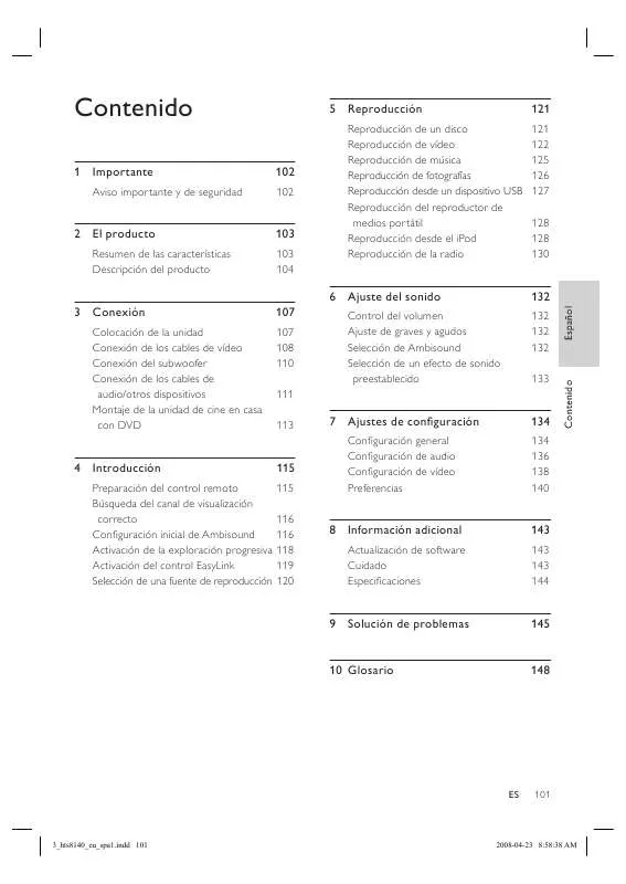 Mode d'emploi PHILIPS HTS8140