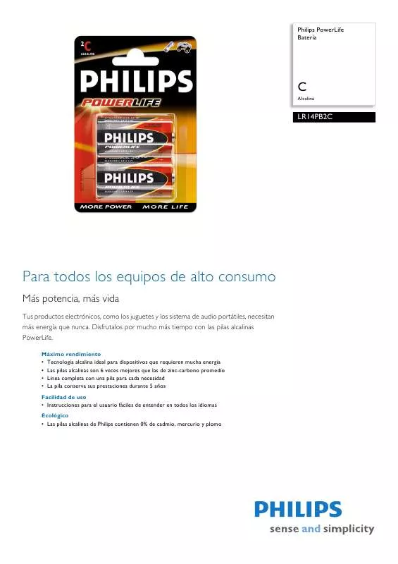 Mode d'emploi PHILIPS LR14PB2C