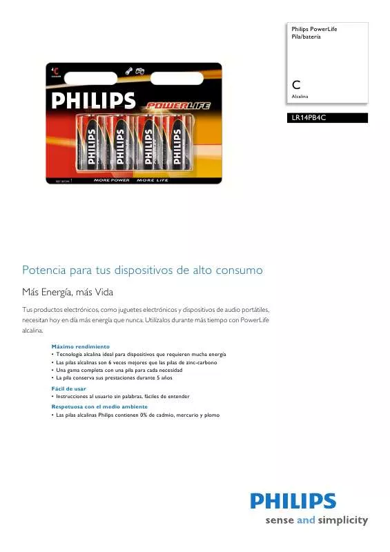 Mode d'emploi PHILIPS LR14PB4C