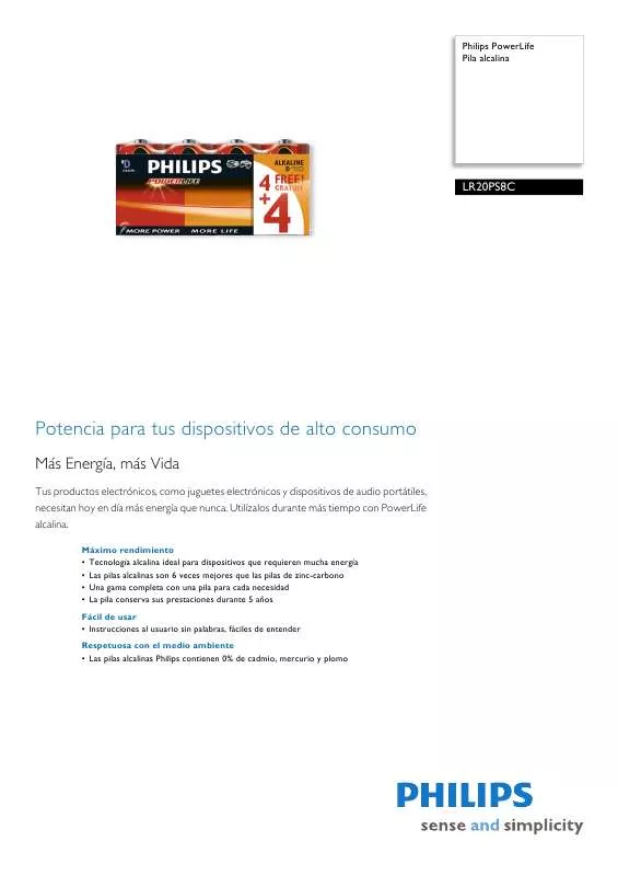 Mode d'emploi PHILIPS LR20PS8C