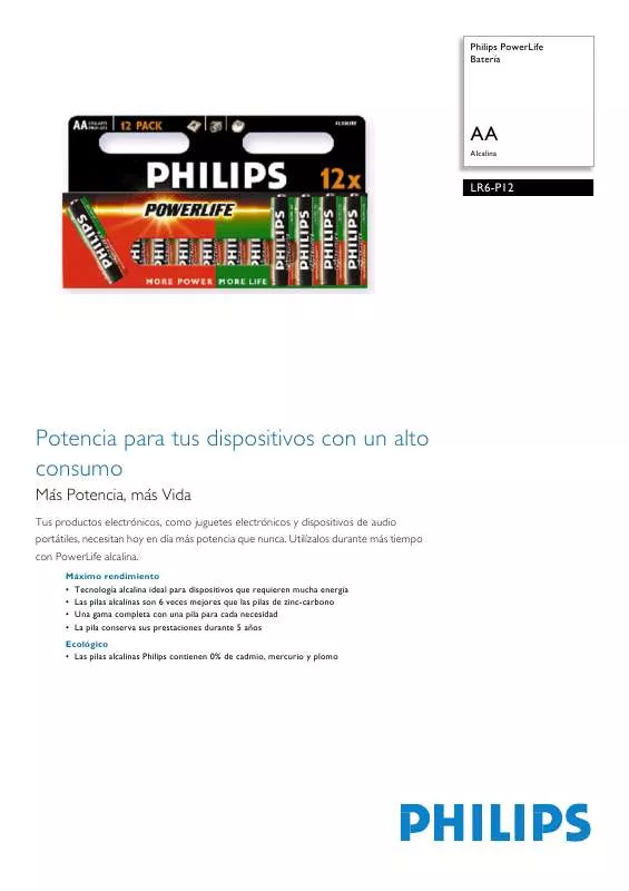 Mode d'emploi PHILIPS LR6-P12