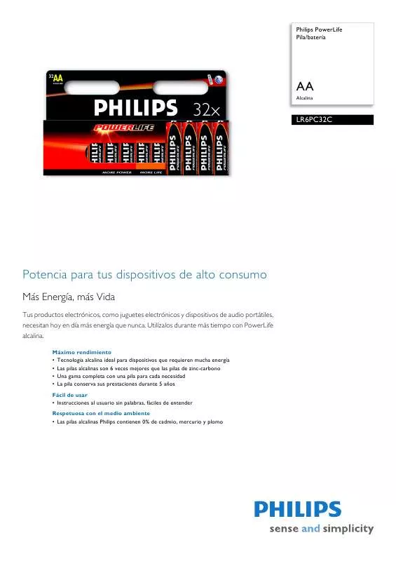 Mode d'emploi PHILIPS LR6PC32C