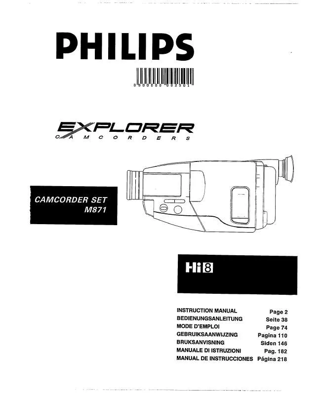 Mode d'emploi PHILIPS M871