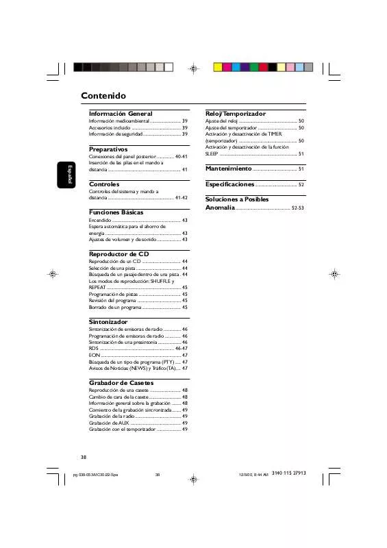 Mode d'emploi PHILIPS MC-30