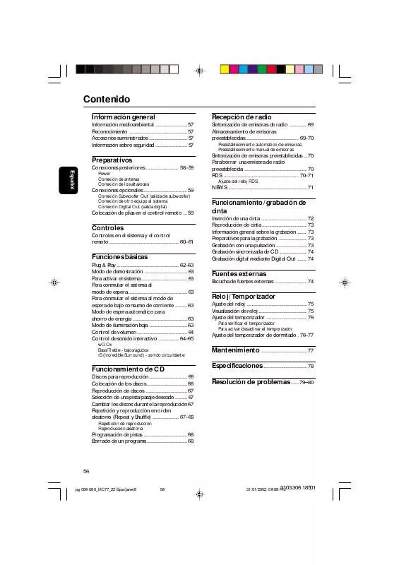 Mode d'emploi PHILIPS MC-77