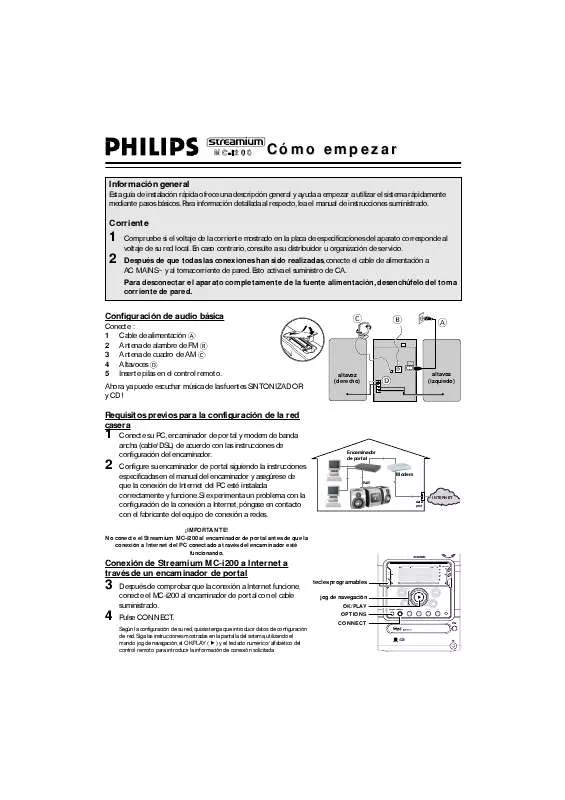 Mode d'emploi PHILIPS MC-I200