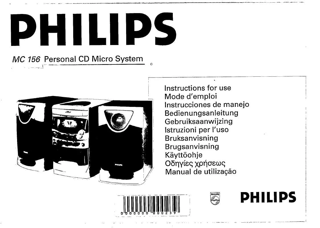 Mode d'emploi PHILIPS MC156