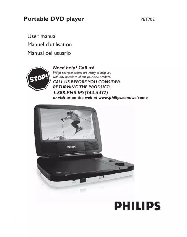 Mode d'emploi PHILIPS PET702