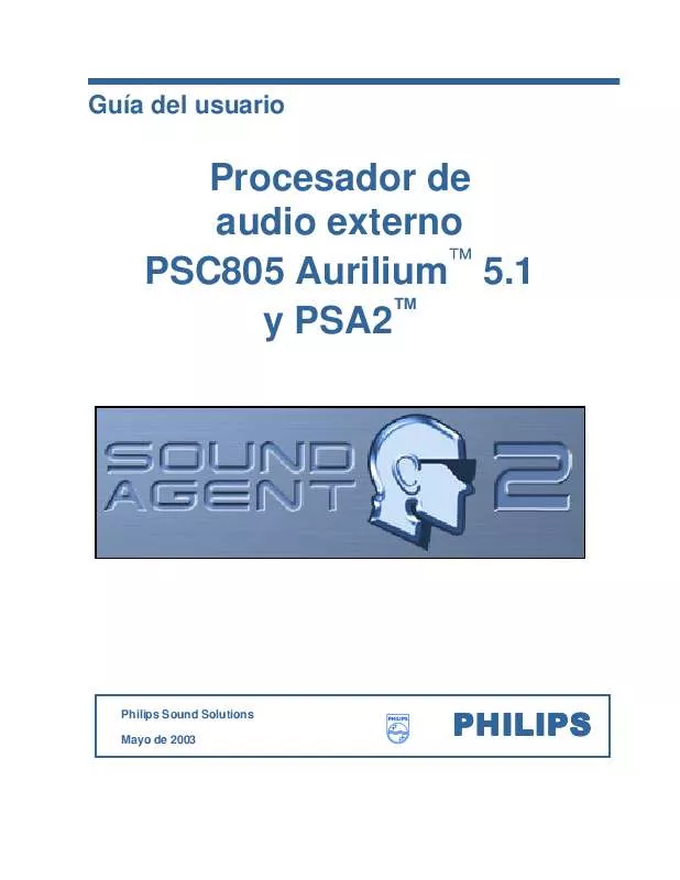 Mode d'emploi PHILIPS PSC805