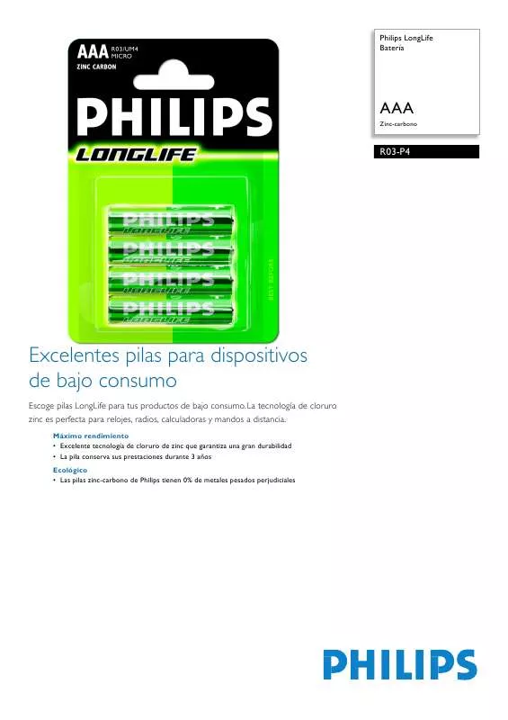 Mode d'emploi PHILIPS R03-P4