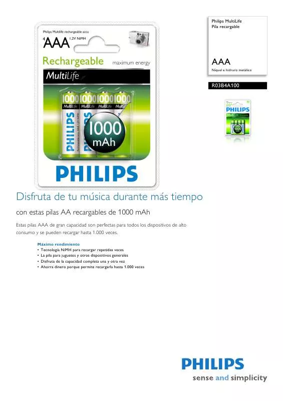 Mode d'emploi PHILIPS R03B4A100