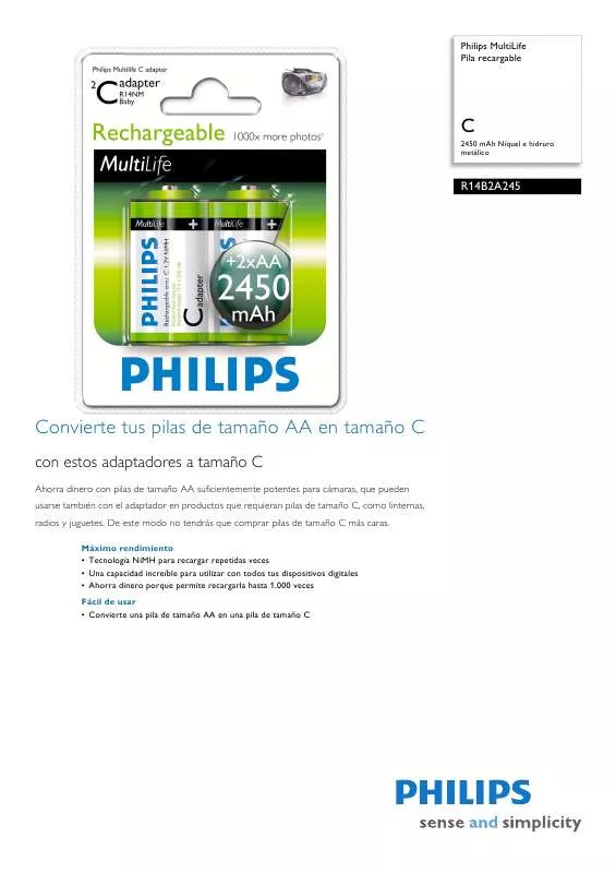 Mode d'emploi PHILIPS R14B2A245