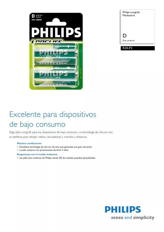 Mode d'emploi PHILIPS R20-P2