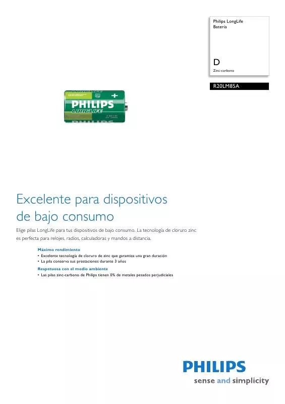 Mode d'emploi PHILIPS R20LM85A