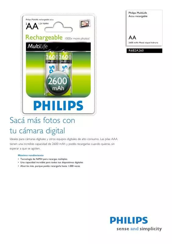 Mode d'emploi PHILIPS R6B2A260