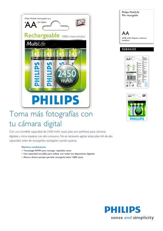 Mode d'emploi PHILIPS R6B4A245