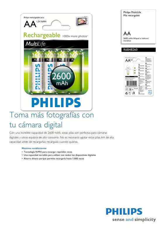 Mode d'emploi PHILIPS R6B4B260