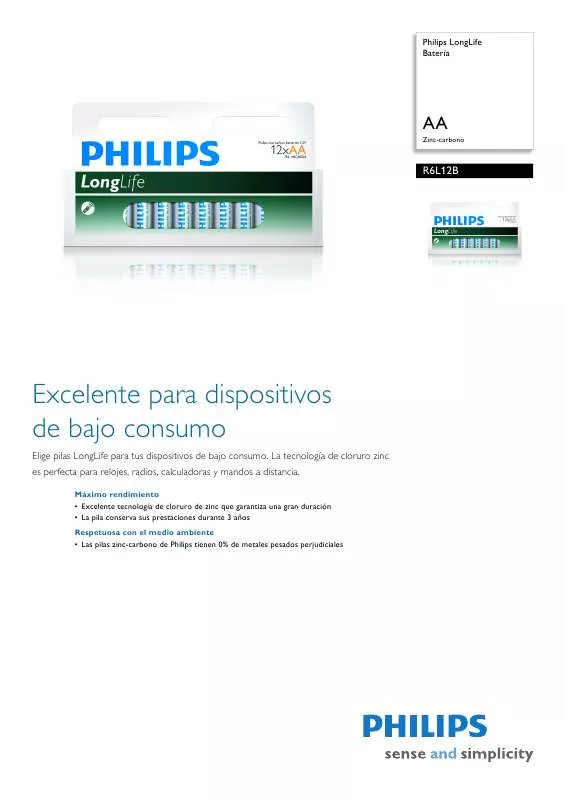 Mode d'emploi PHILIPS R6L12B