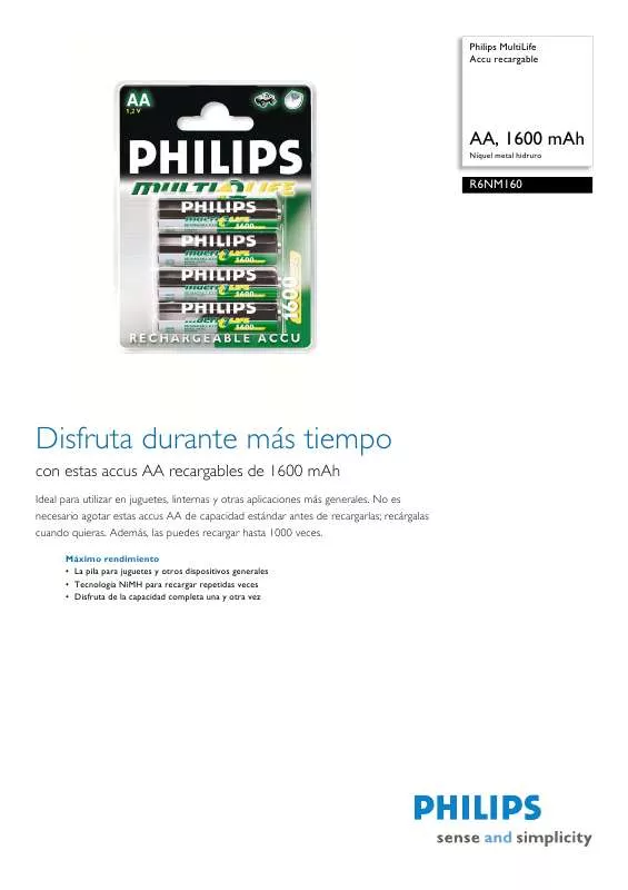 Mode d'emploi PHILIPS R6NM160