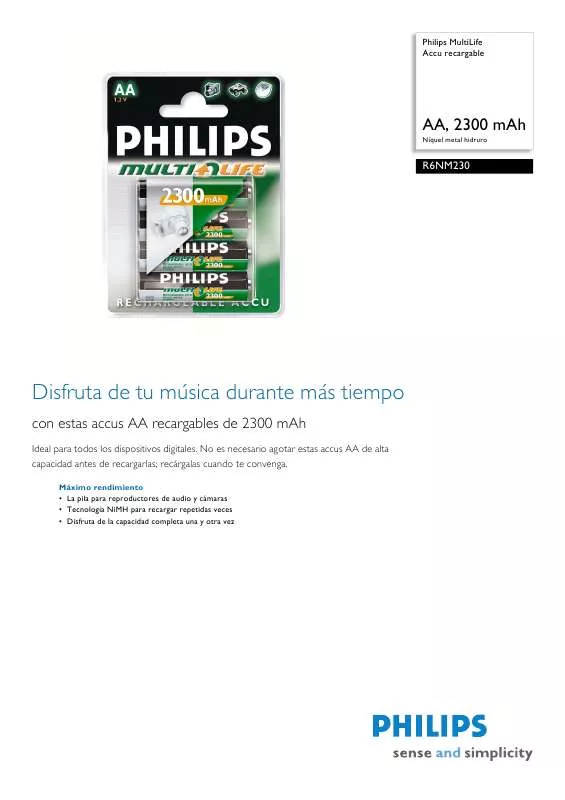 Mode d'emploi PHILIPS R6NM230