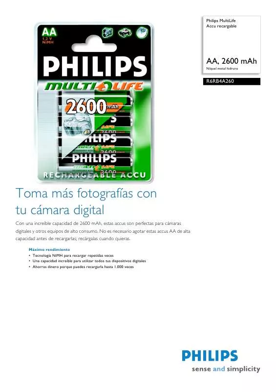 Mode d'emploi PHILIPS R6RB4A260